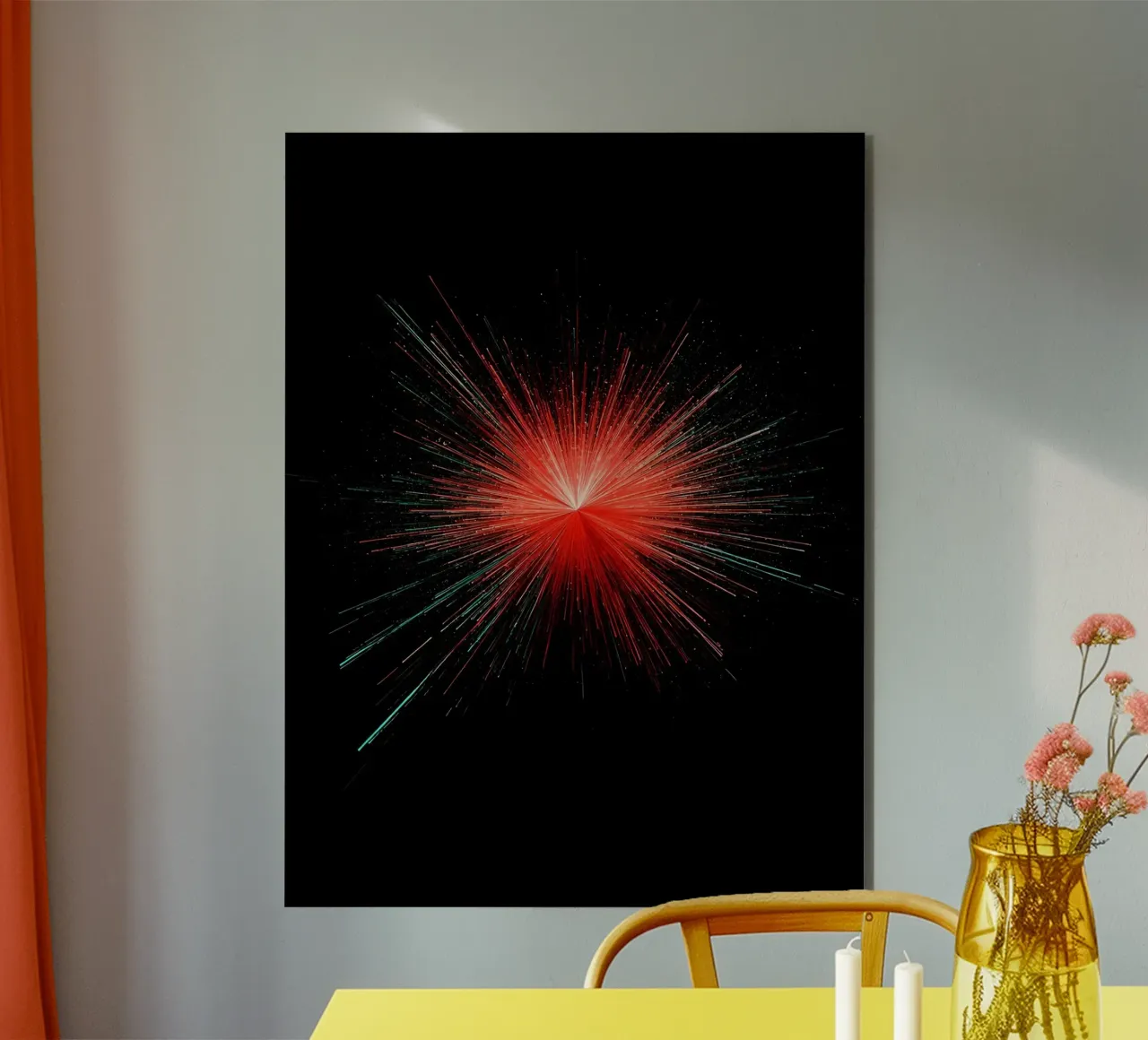 Esplosione spaziale - Pop Art alluminio dibond da ColorCrash Gallery