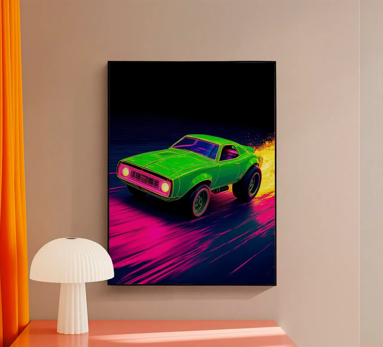 Sports Car - Pop Art acrylic glass by ColorCrash Gallery