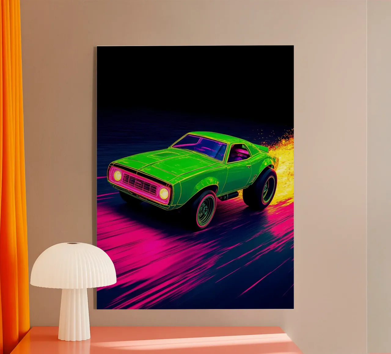 Sports Car - Pop Art acrylic glass by ColorCrash Gallery
