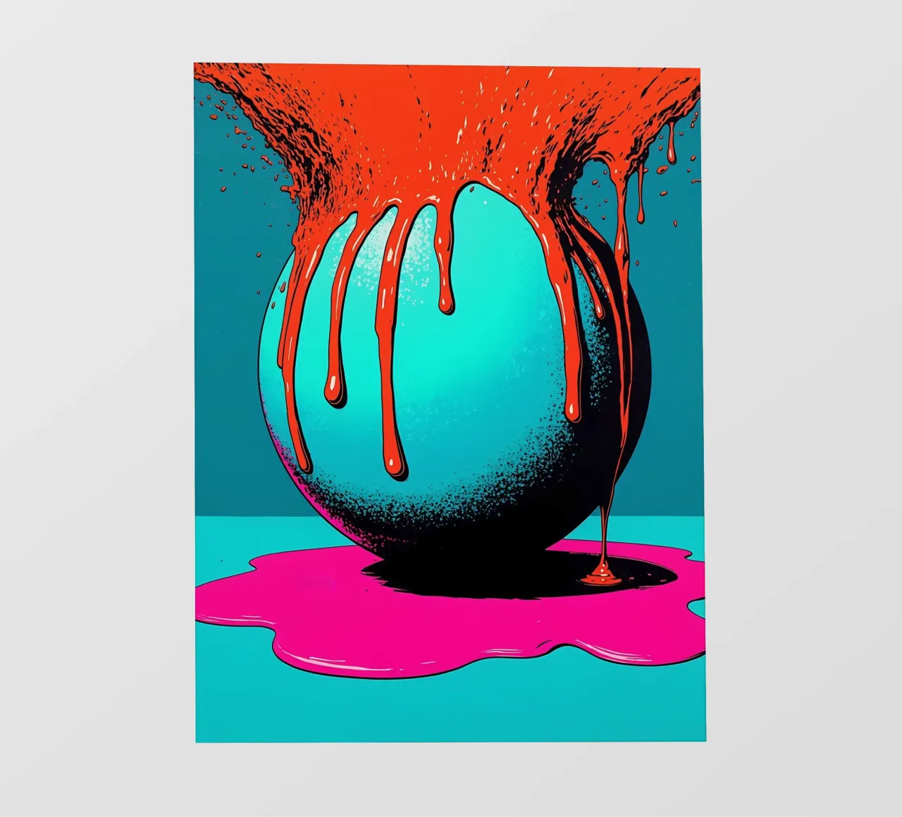 Sfera gocciolante - Pop Art pellicola backlit da ColorCrash Gallery