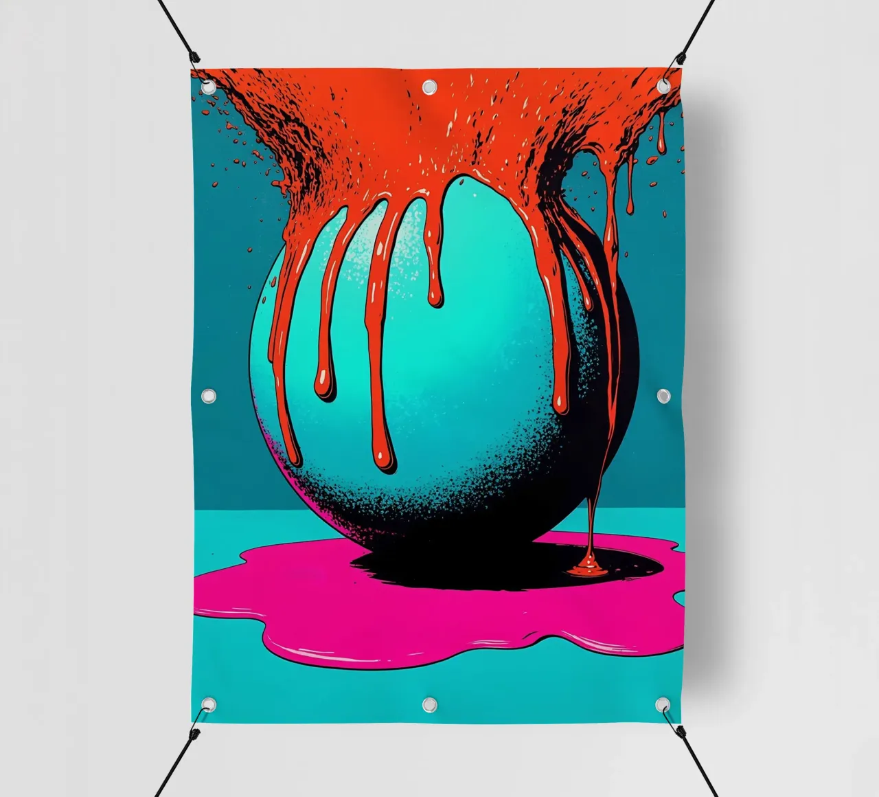 Sfera gocciolante - Pop Art telo in pvc da ColorCrash Gallery