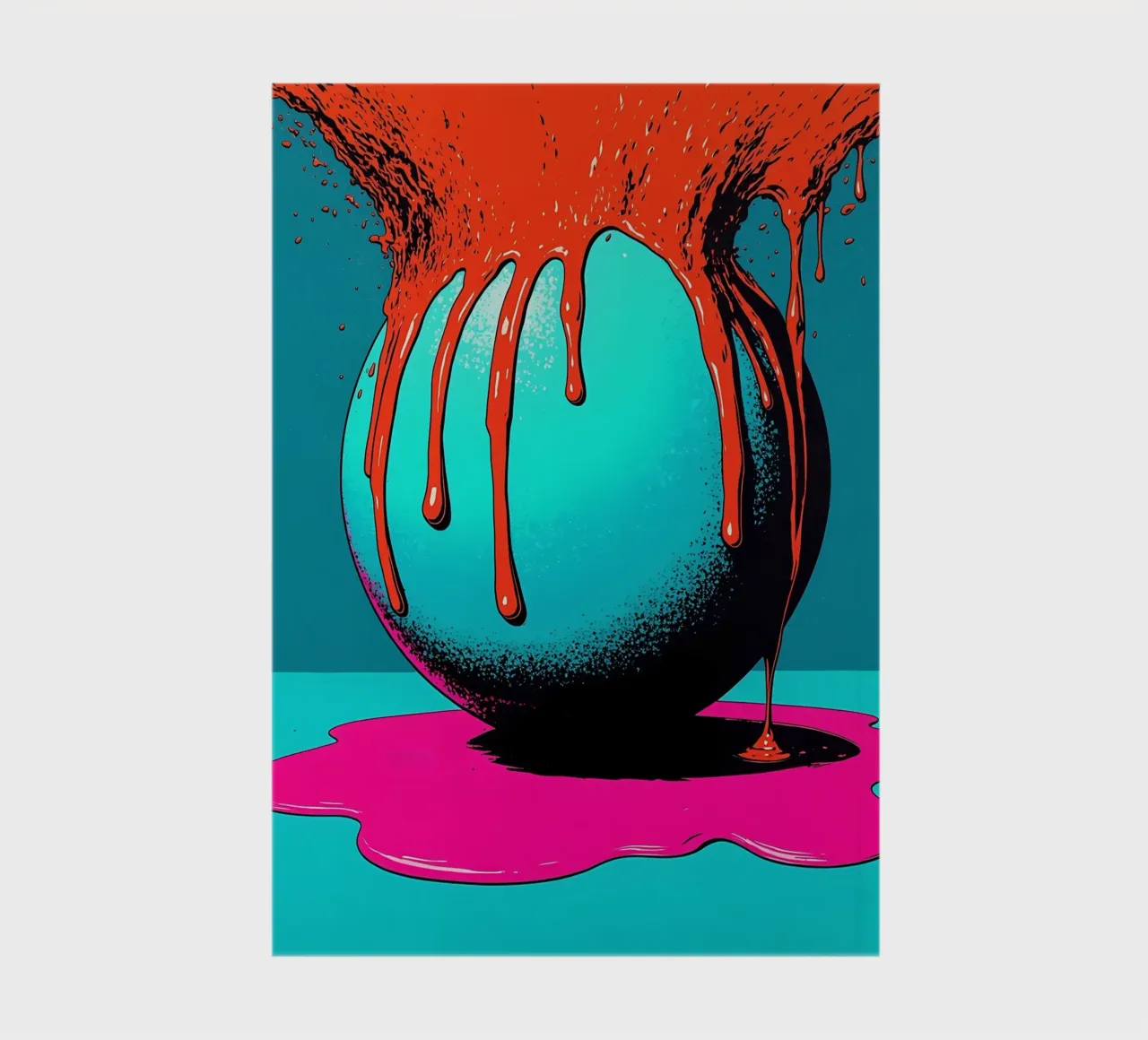 Dripping Sphere - Pop Art notebook by ColorCrash Gallery