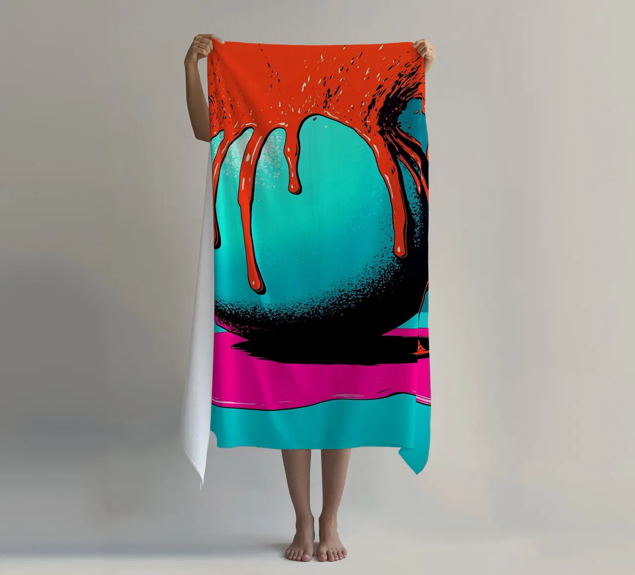 Sfera gocciolante - Pop Art telo mare da ColorCrash Gallery