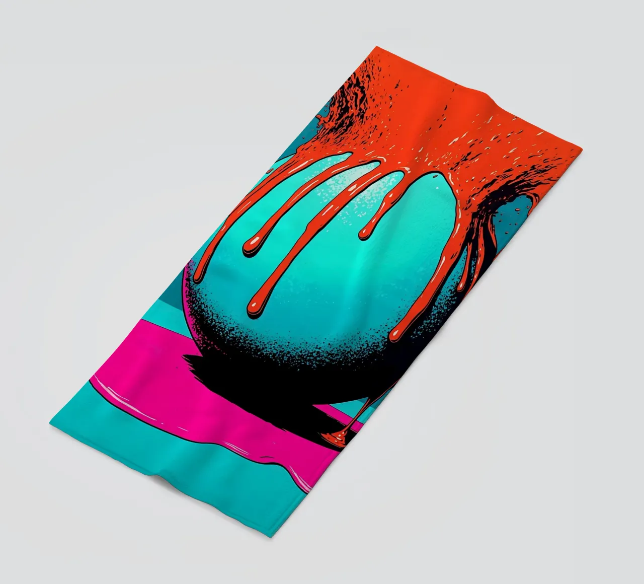 Sfera gocciolante - Pop Art telo mare da ColorCrash Gallery