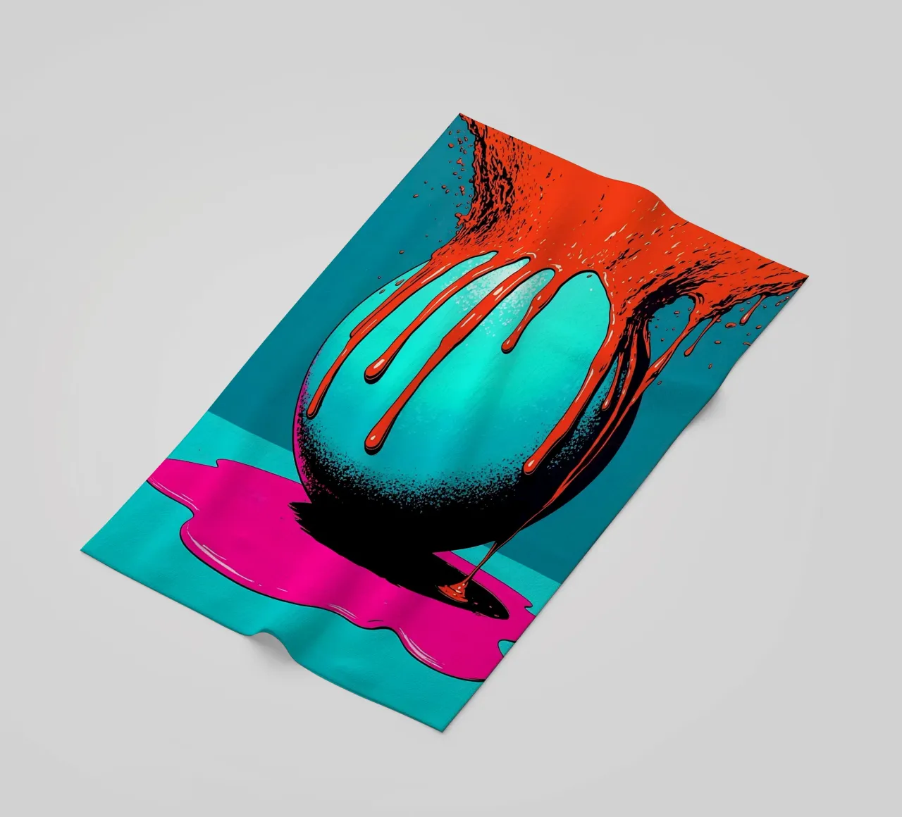 Sfera gocciolante - Pop Art telo mare da ColorCrash Gallery