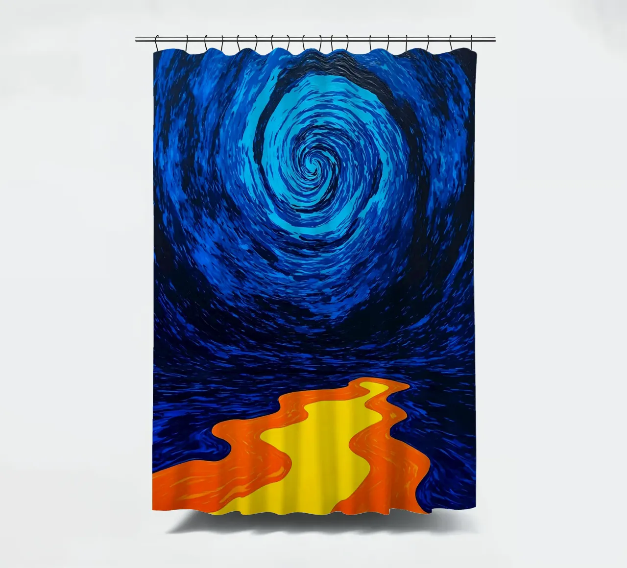 Path To Vortex - Pop Art Duschvorhang von ColorCrash Gallery