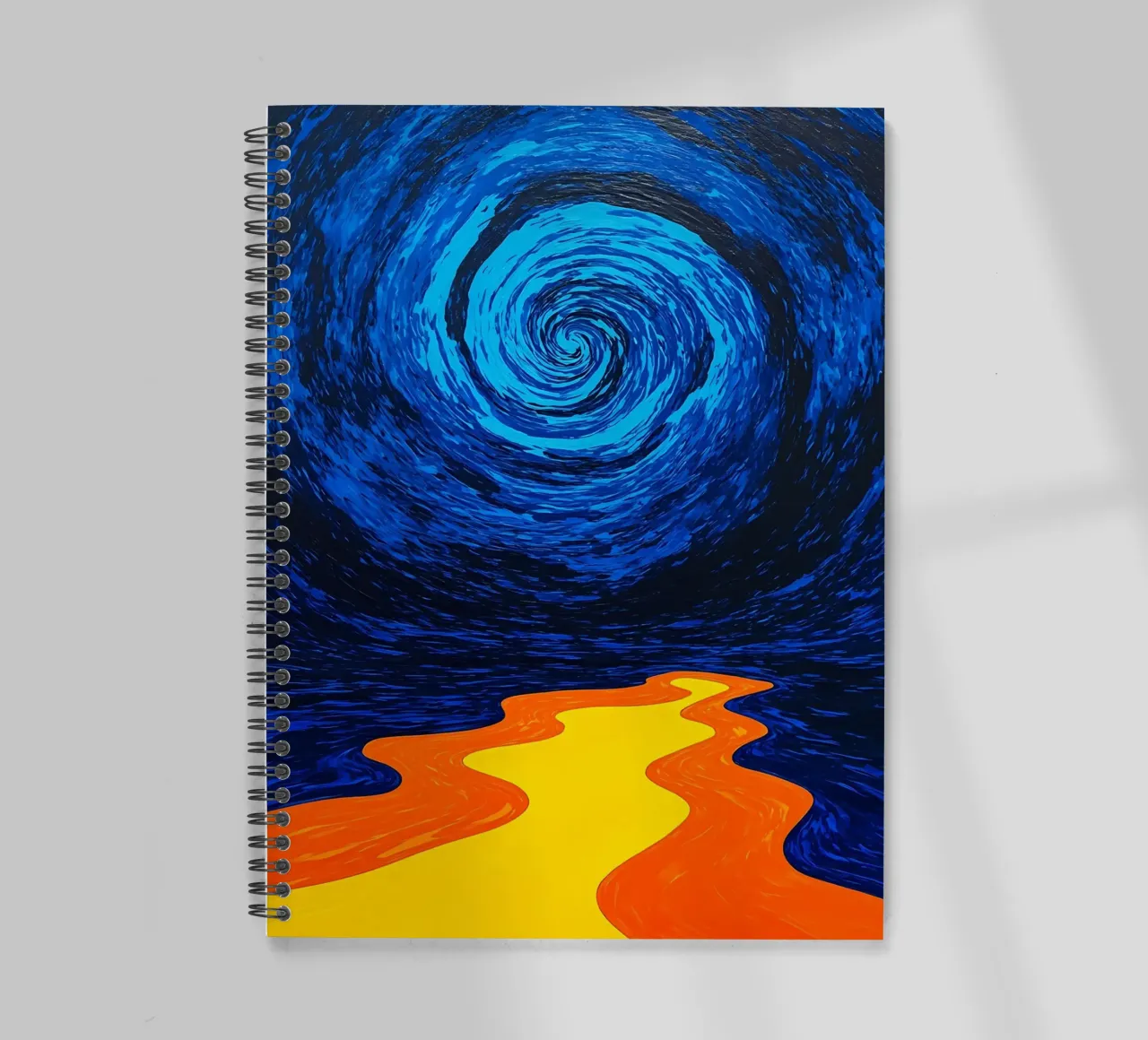 Path To Vortex - Pop Art spiral notebook by ColorCrash Gallery