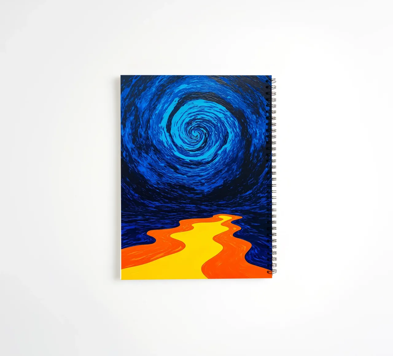 Path To Vortex - Pop Art spiral notebook by ColorCrash Gallery
