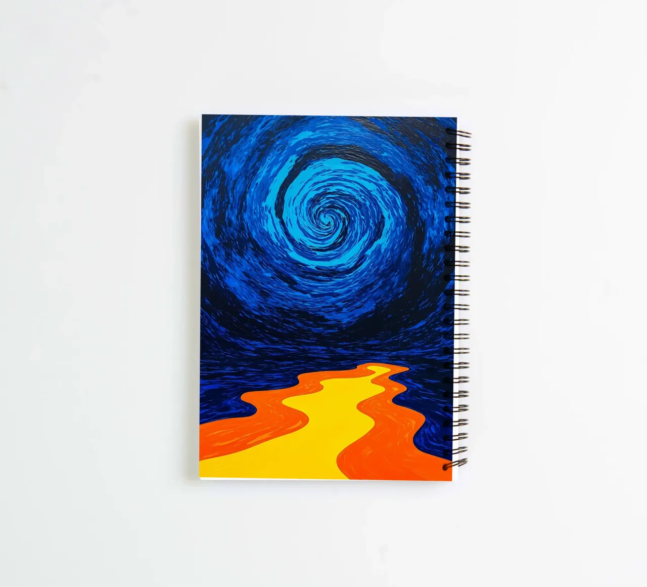 Path To Vortex - Pop Art spiral notebook by ColorCrash Gallery