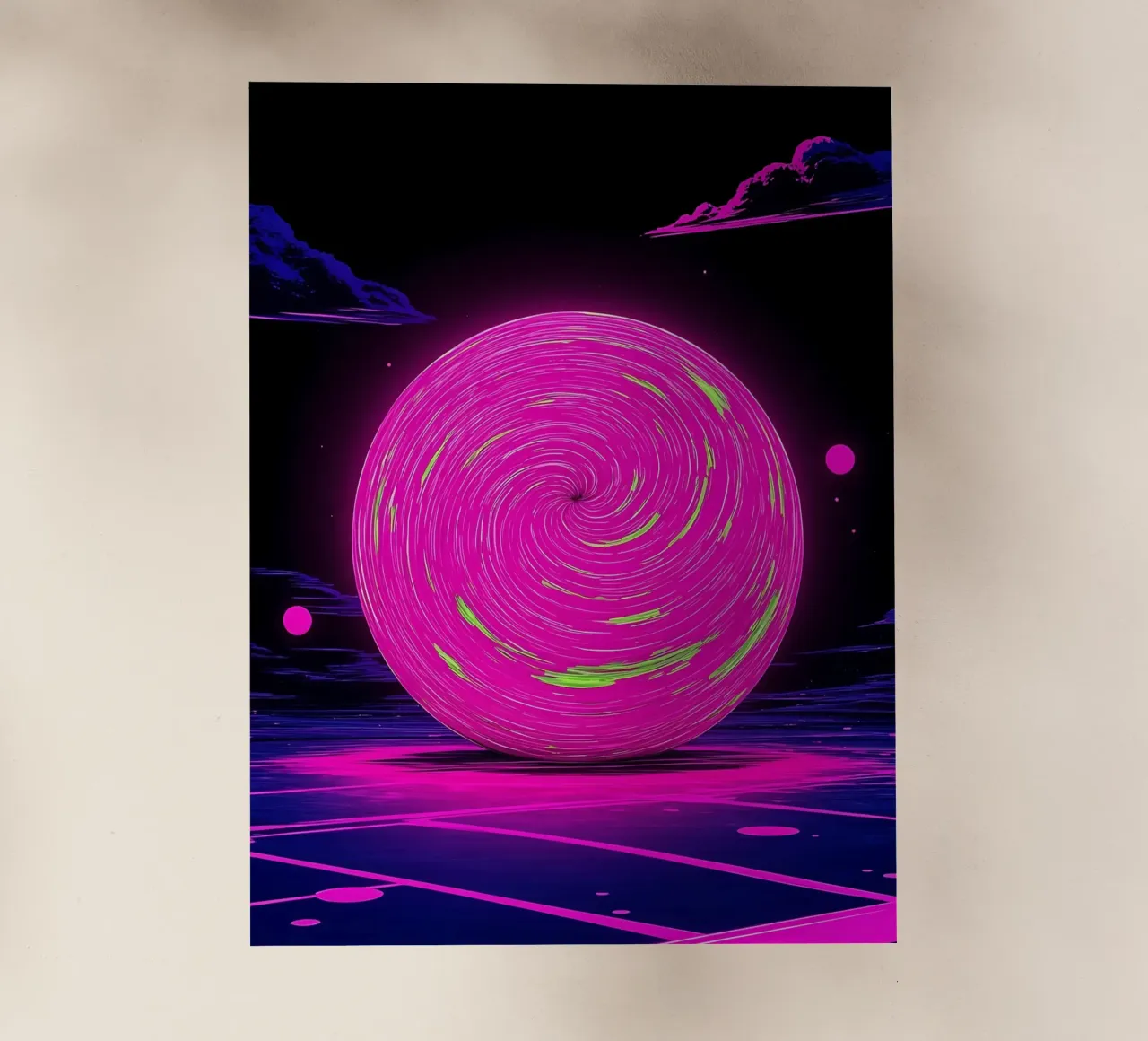 Galassia al neon - Pop Art pellicola backlit da ColorCrash Gallery