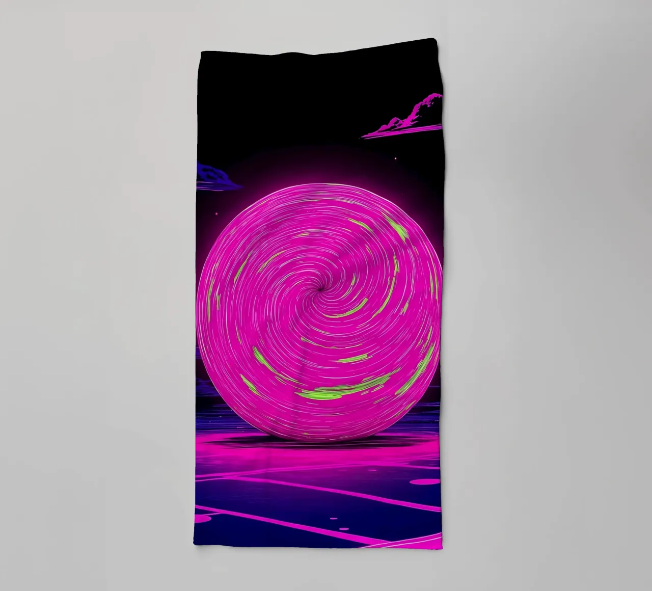Galassia al neon - Pop Art asciugamano da bagno da ColorCrash Gallery