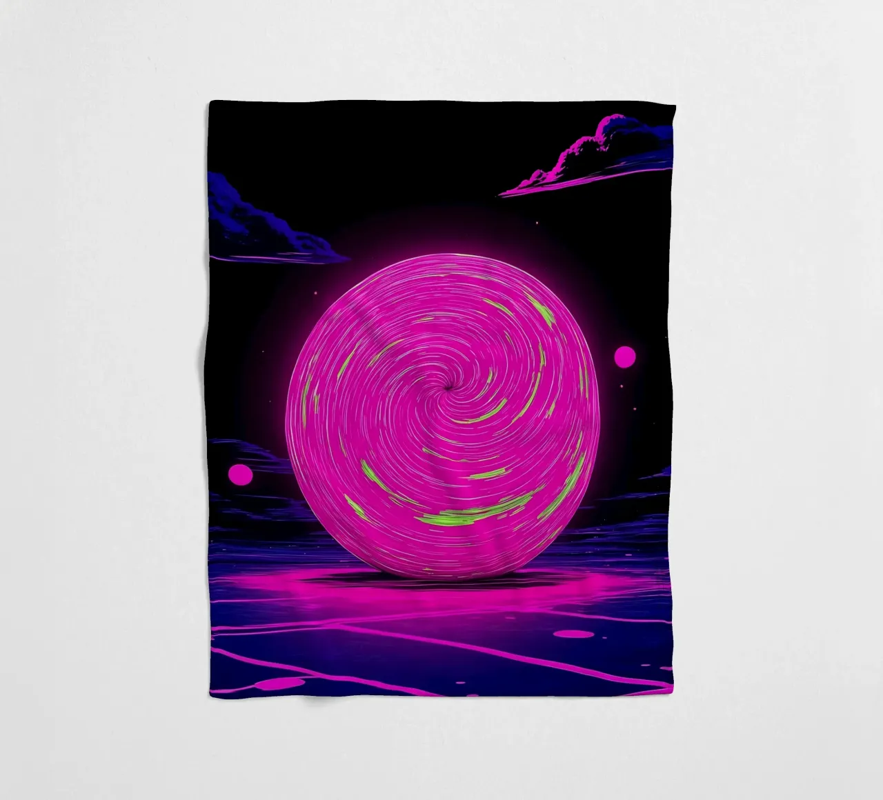 Galassia al neon - Pop Art coperta in pile da ColorCrash Gallery