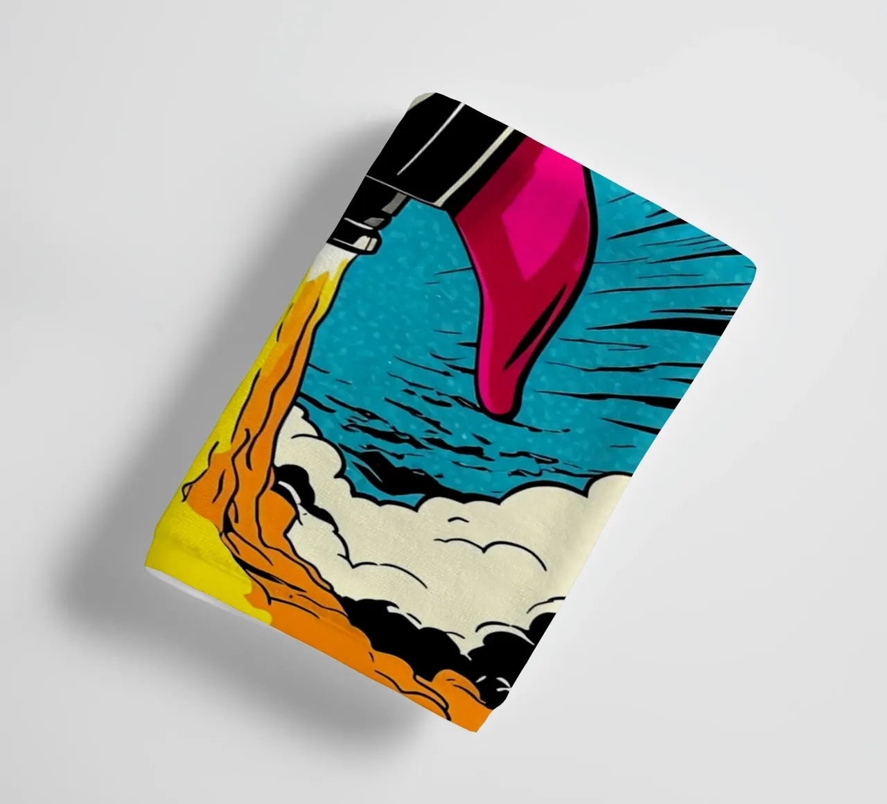 Rocket Launch - Pop Art towel by ColorCrash Gallery