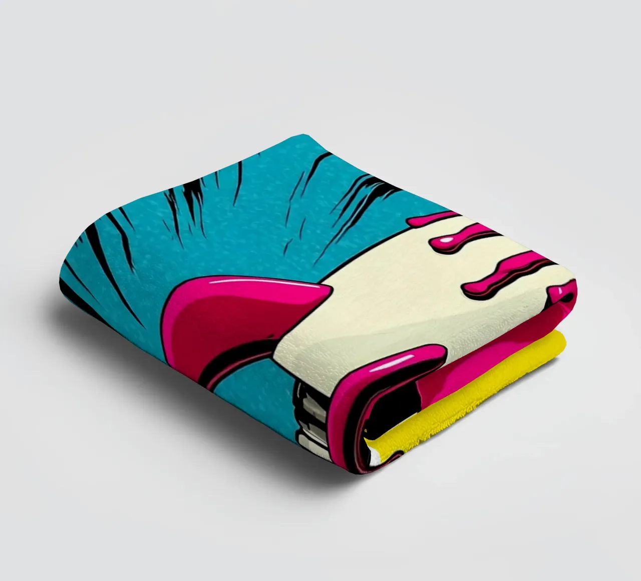 Rocket Launch - Pop Art towel by ColorCrash Gallery