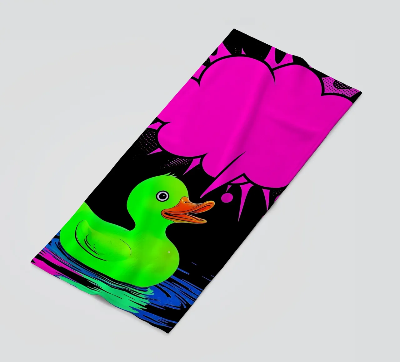 Rubber Duck - Pop Art beach towel by ColorCrash Gallery