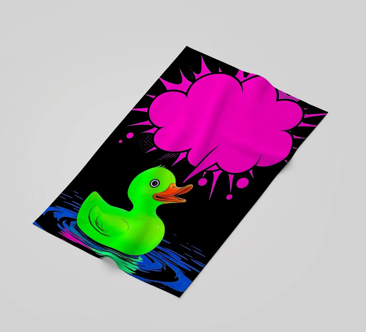 Rubber Duck - Pop Art beach towel by ColorCrash Gallery