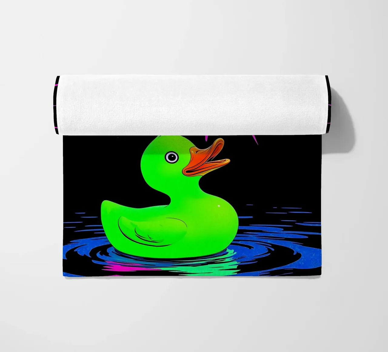 Rubber Duck - Pop Art beach towel by ColorCrash Gallery