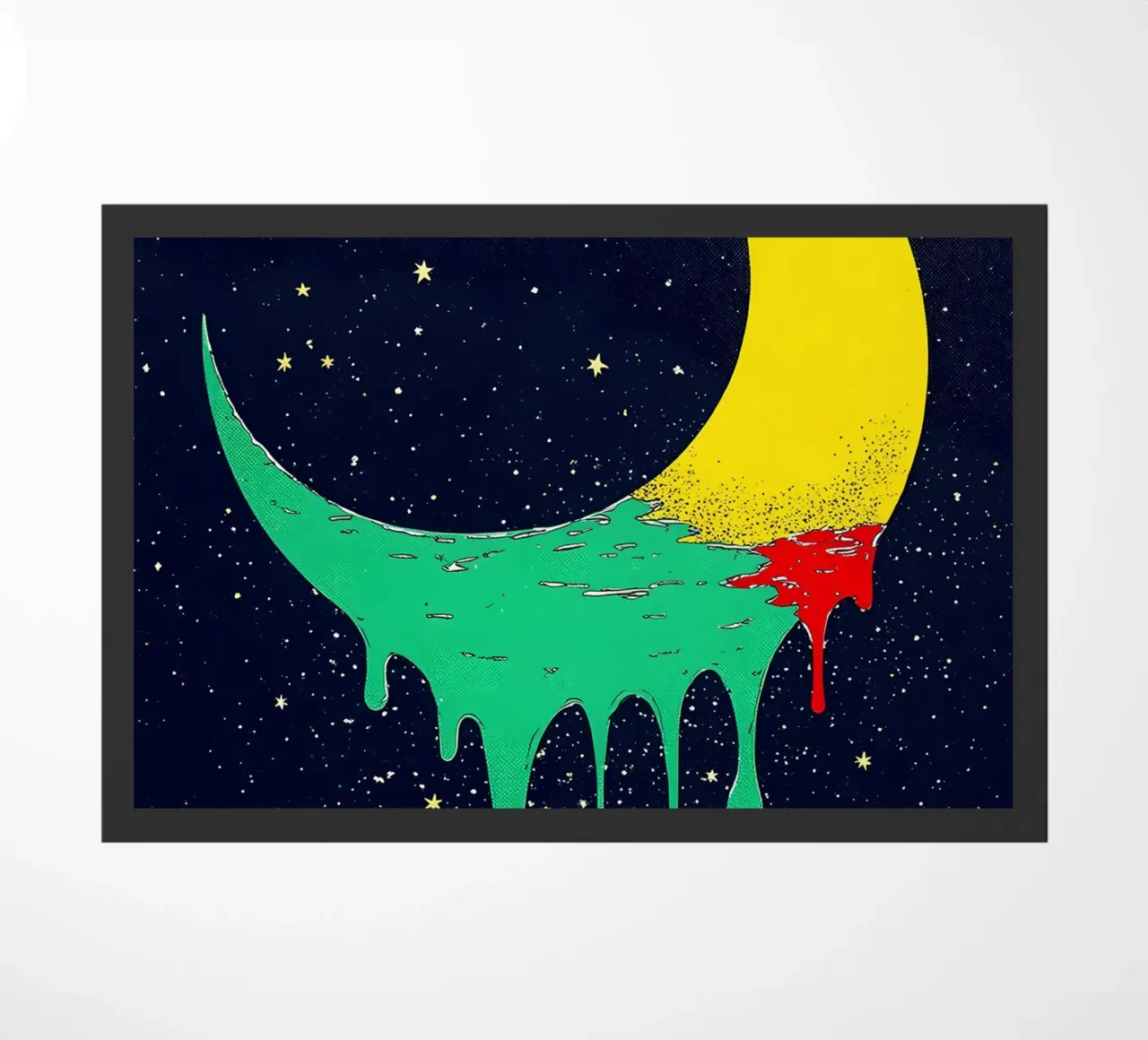 Luna creciente en fusión - Pop Art felpudo de ColorCrash Gallery