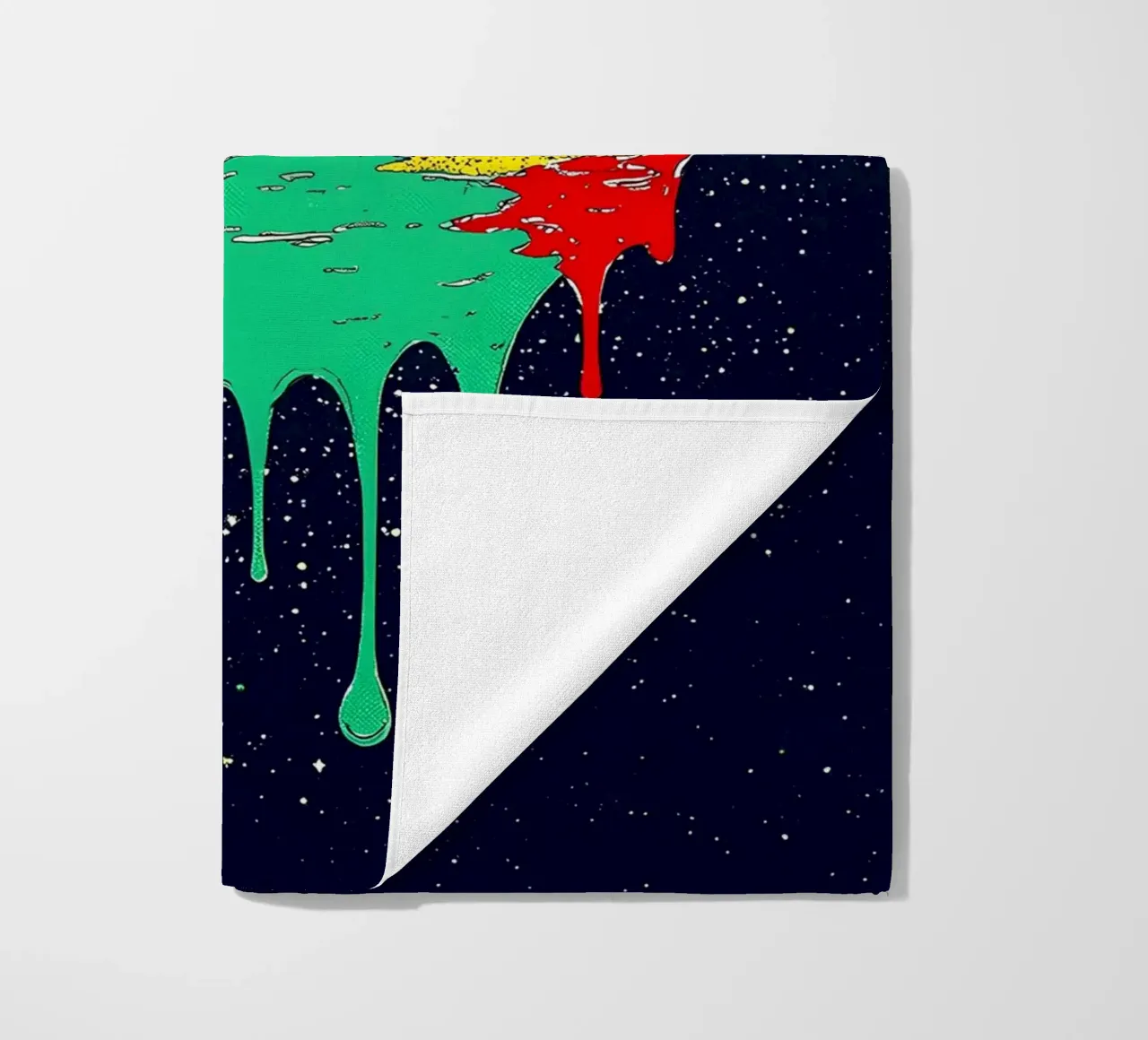 Melting Crescent Moon - Pop Art beach towel by ColorCrash Gallery
