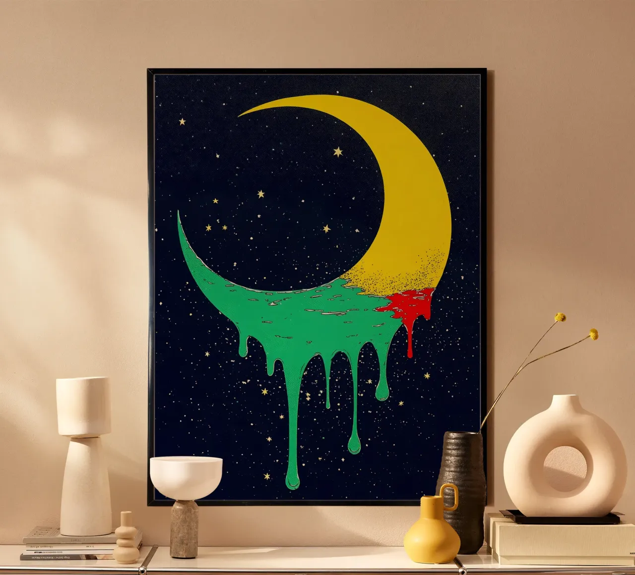 Luna creciente en fusión - Pop Art hahnemühle de ColorCrash Gallery