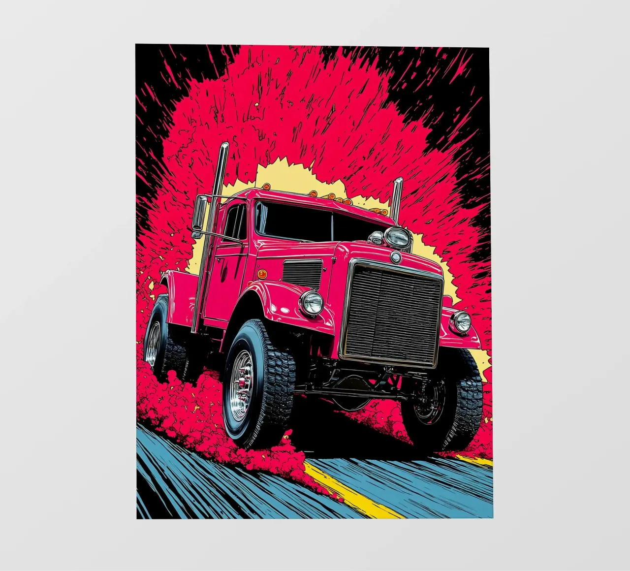 Camion classico - Pop Art telo in pvc da ColorCrash Gallery