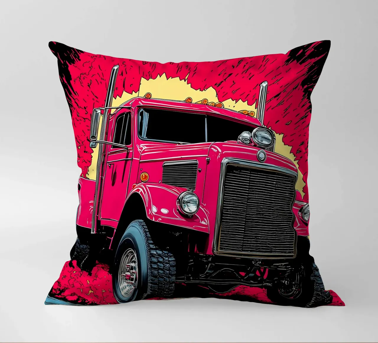 Camion classico - Pop Art cuscino da ColorCrash Gallery