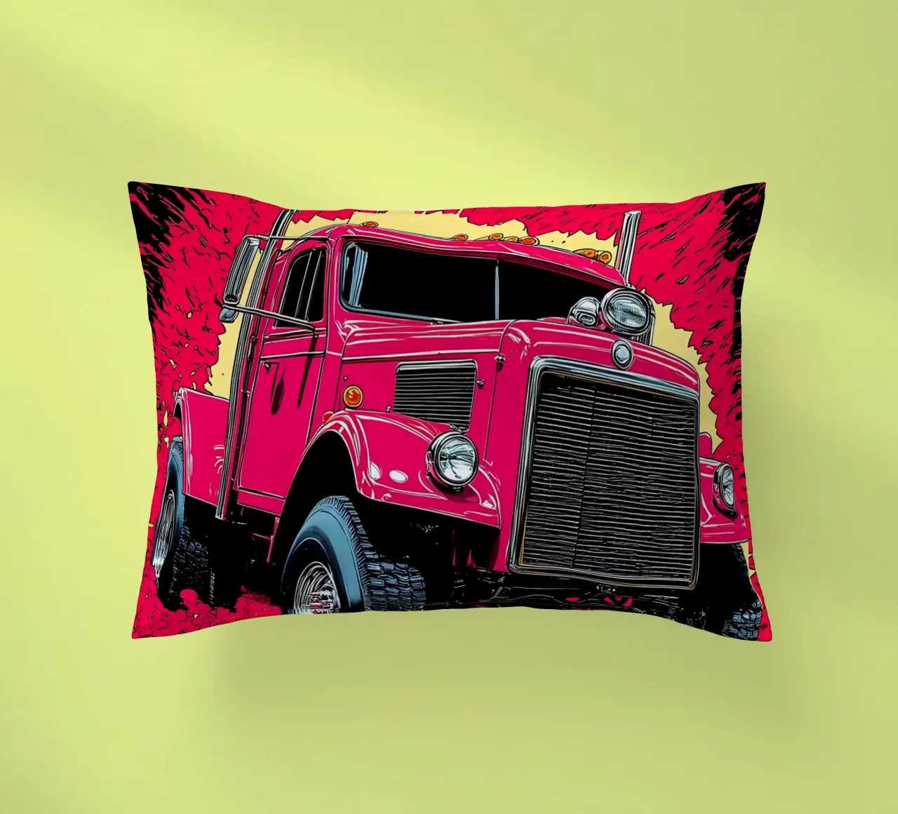 Camion classico - Pop Art cuscino da ColorCrash Gallery