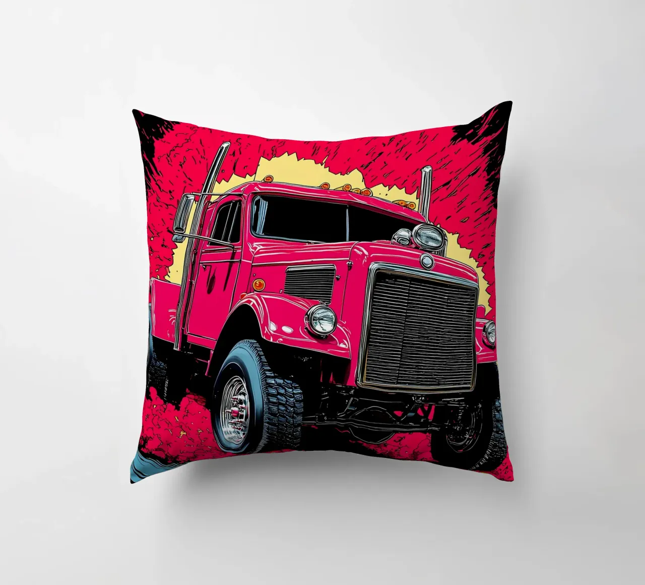 Camion classico - Pop Art cuscino da ColorCrash Gallery