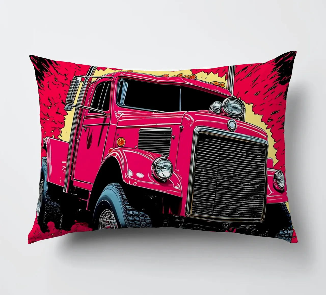 Camion classico - Pop Art cuscino da ColorCrash Gallery
