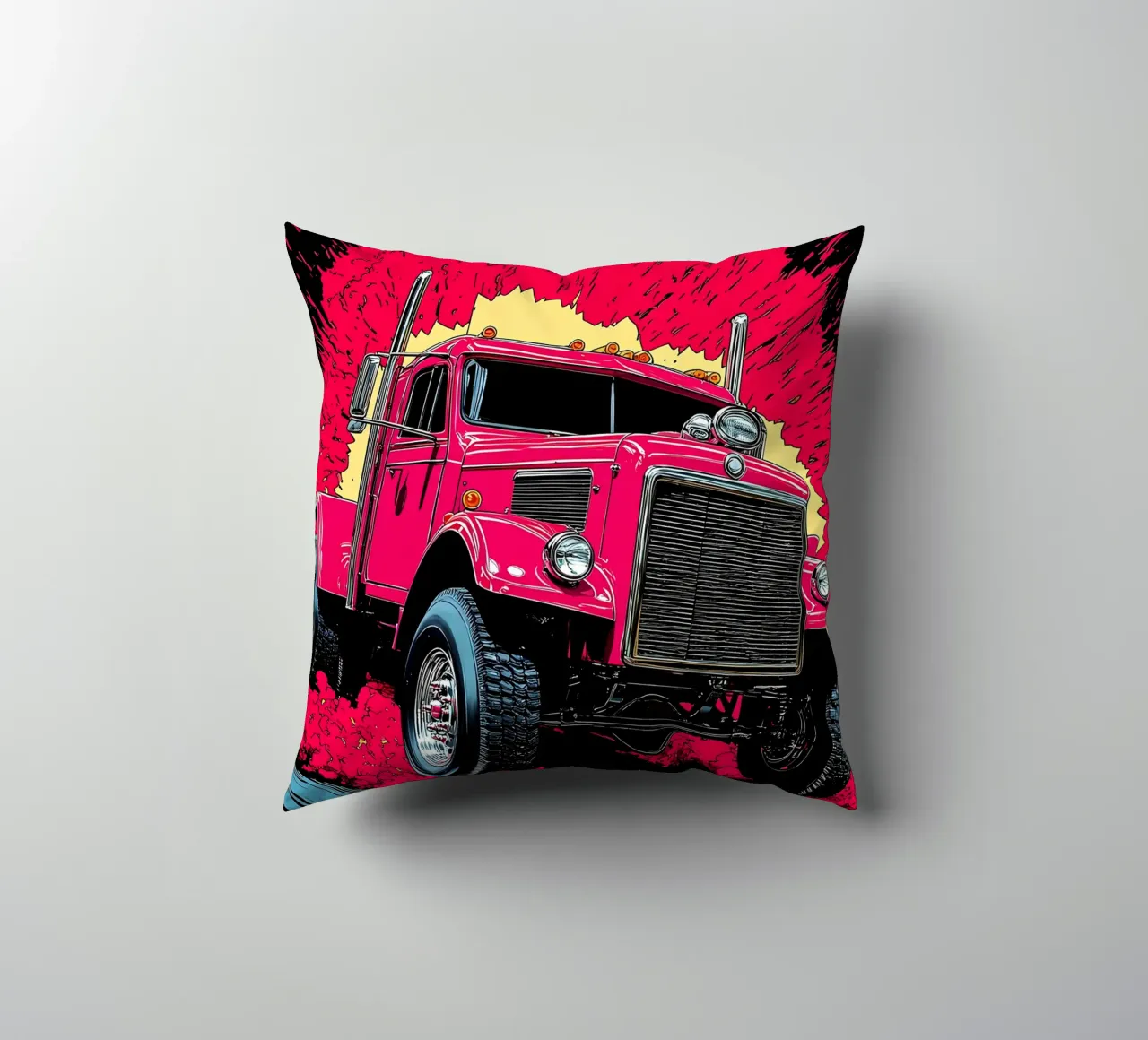Camion classico - Pop Art cuscino da ColorCrash Gallery