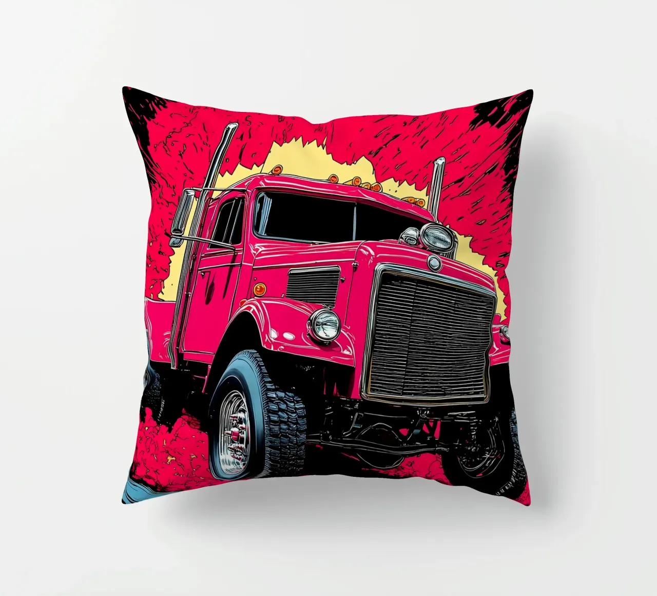 Camion classico - Pop Art cuscino da ColorCrash Gallery