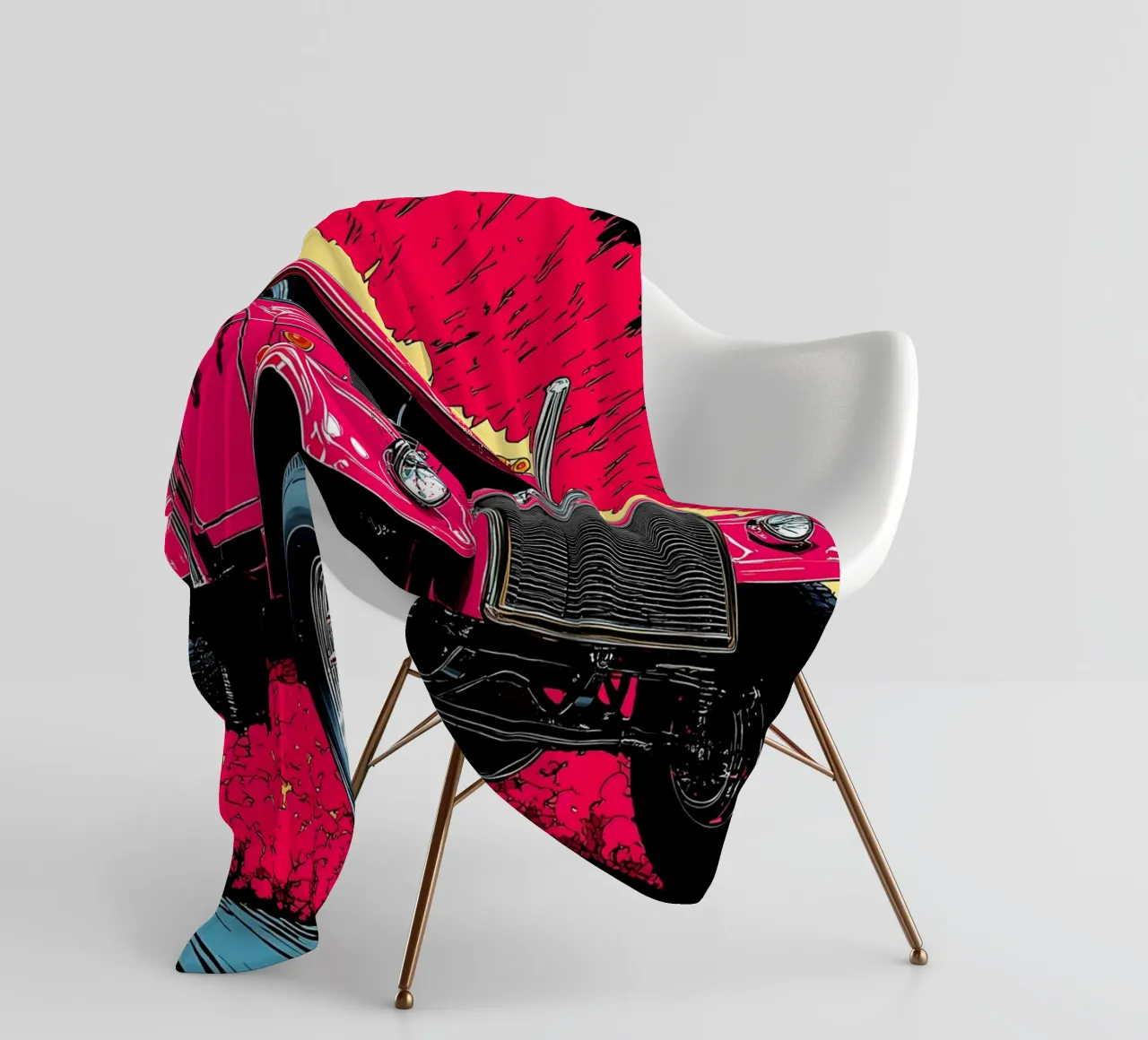 Camion classico - Pop Art coperta in pile da ColorCrash Gallery