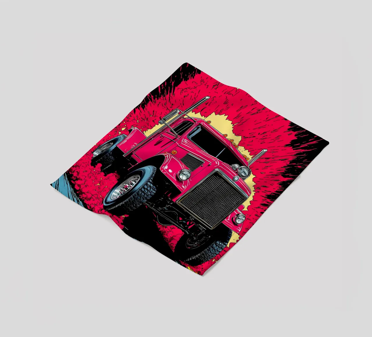 Camion classico - Pop Art coperta in pile da ColorCrash Gallery