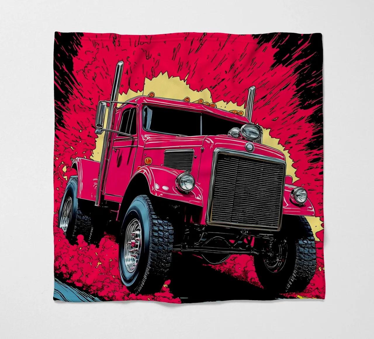 Camion classico - Pop Art coperta in pile da ColorCrash Gallery