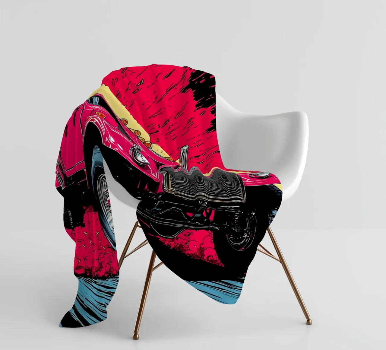Camion classico - Pop Art coperta in pile da ColorCrash Gallery