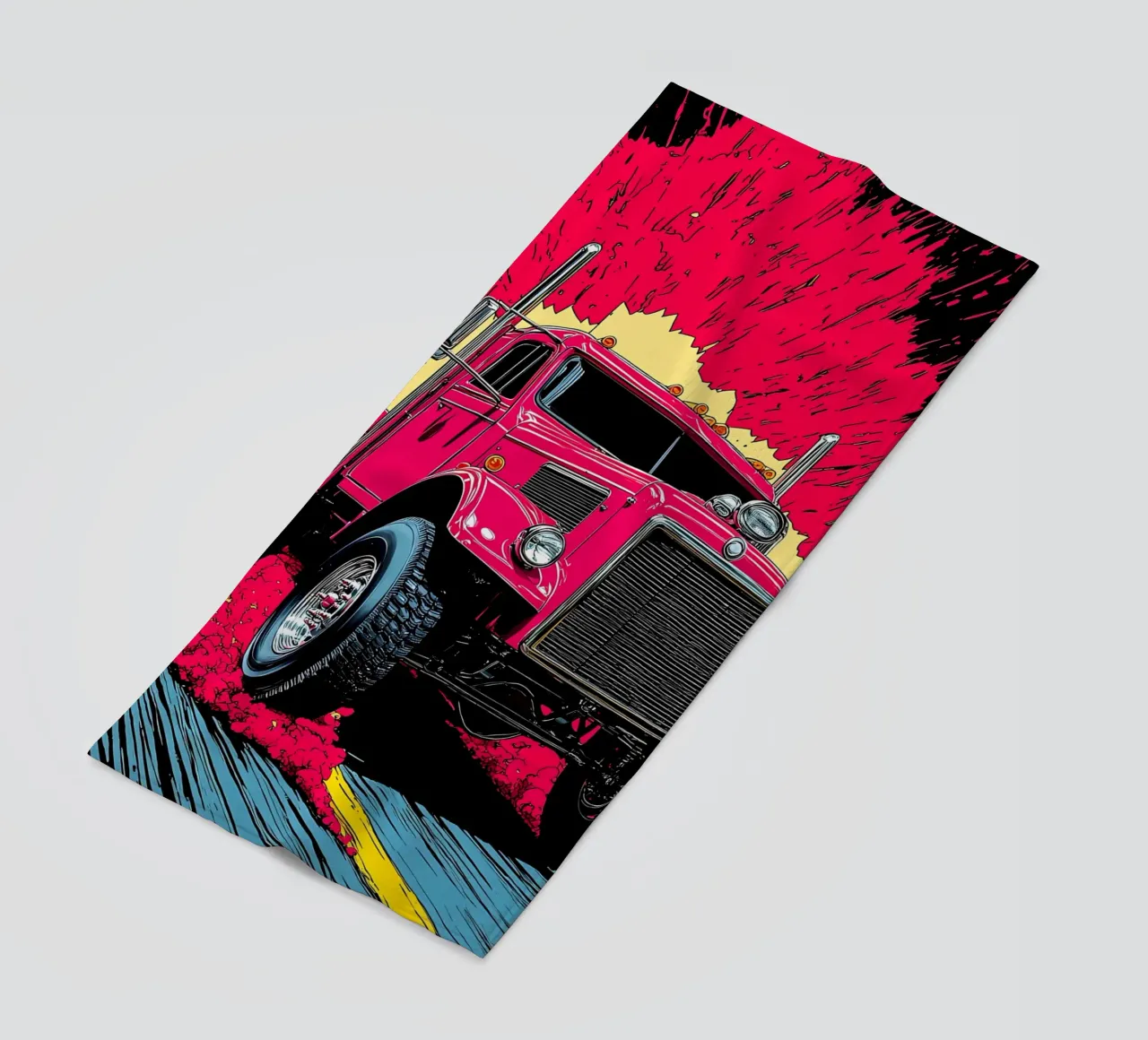Camion classico - Pop Art telo mare da ColorCrash Gallery