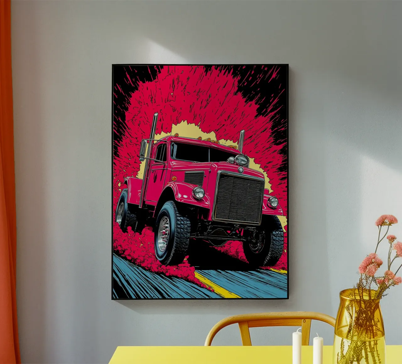 Camion classico - Pop Art plexiglass da ColorCrash Gallery