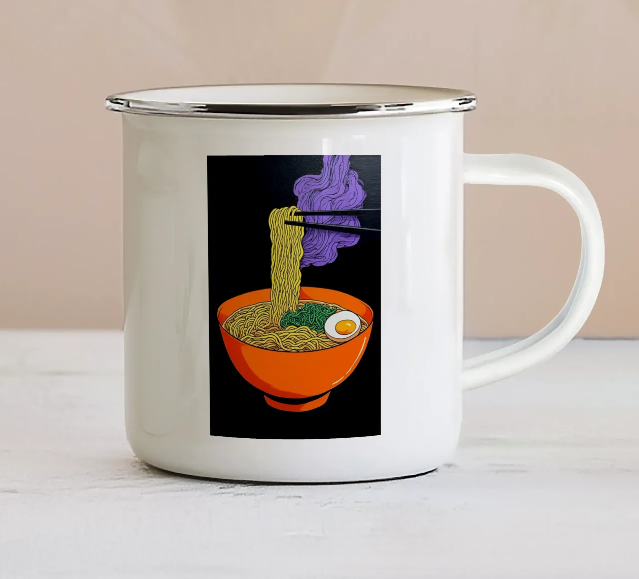 Finestre - Pop Art tazza in smalto da ColorCrash Gallery