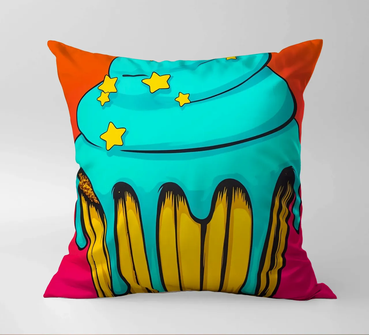Cupcake - Pop Art cuscino da ColorCrash Gallery