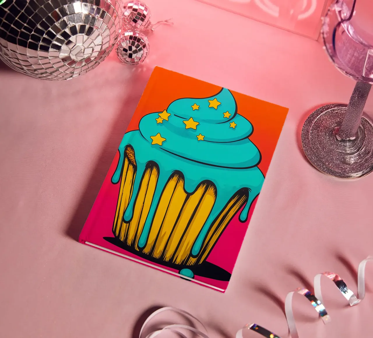 Cupcake - Pop Art notebook by ColorCrash Gallery