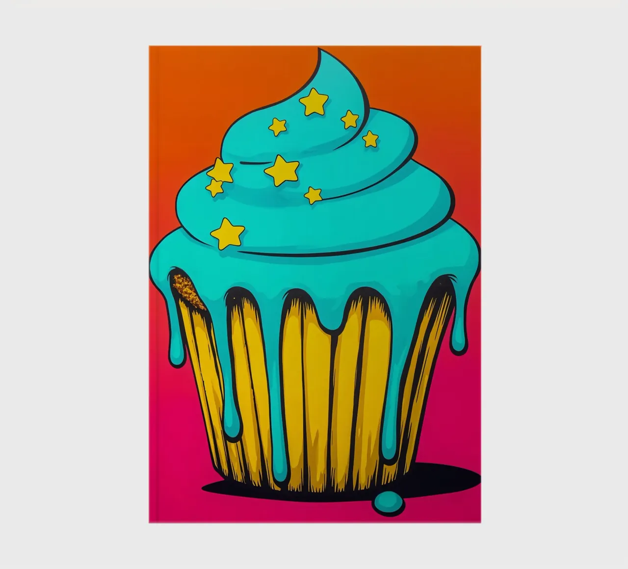 Cupcake - Pop Art notebook by ColorCrash Gallery
