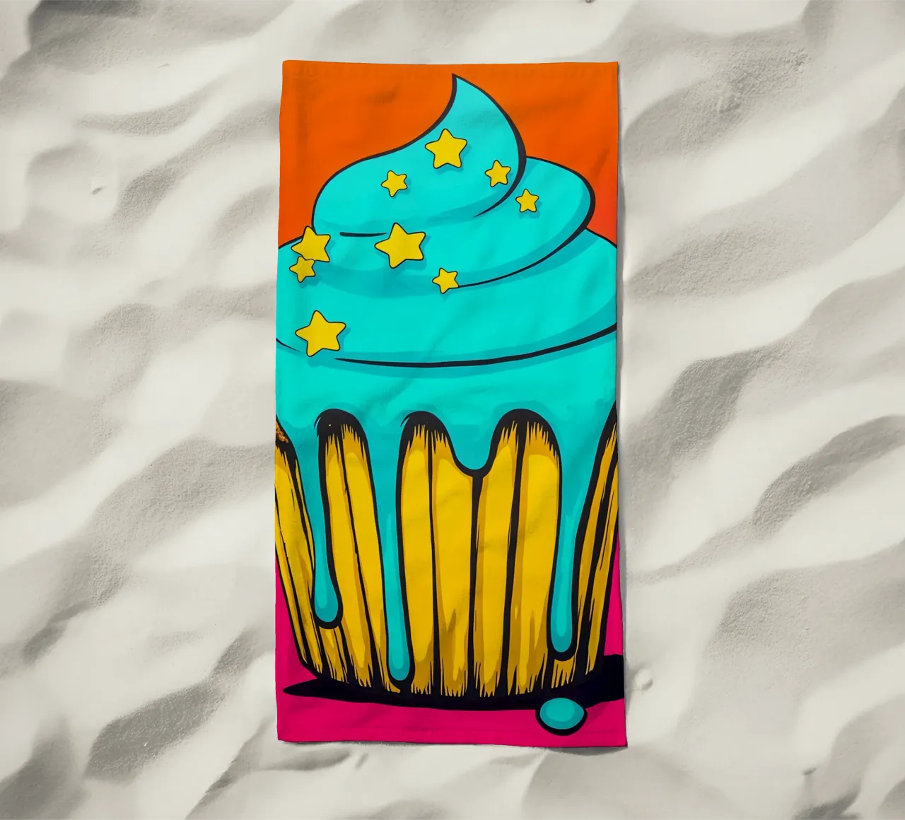 Cupcake - Pop Art telo mare da ColorCrash Gallery