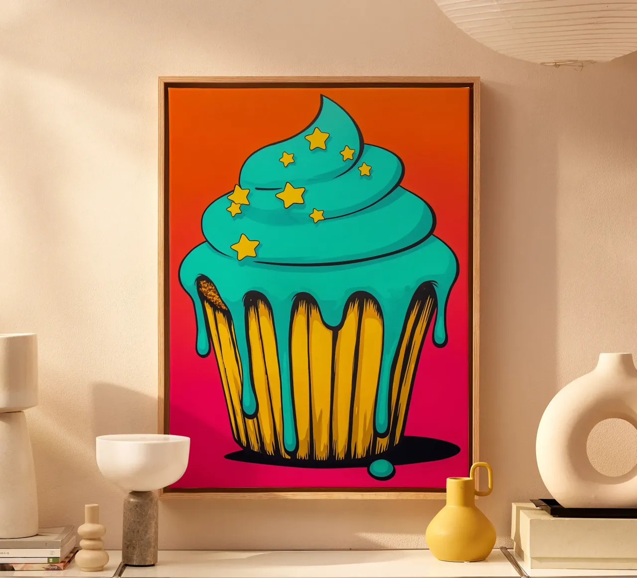 Cupcake - Pop-art canvas van ColorCrash Gallery
