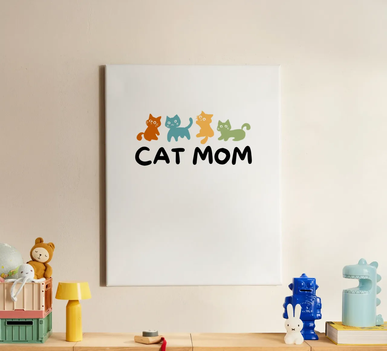 kattenmoeder canvas met Baklijst van khoailang
