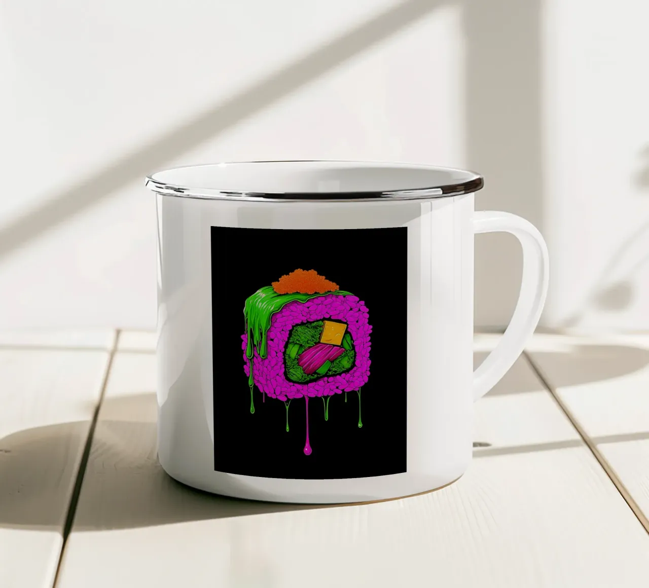 Sushi - Pop Art tazza in smalto da ColorCrash Gallery