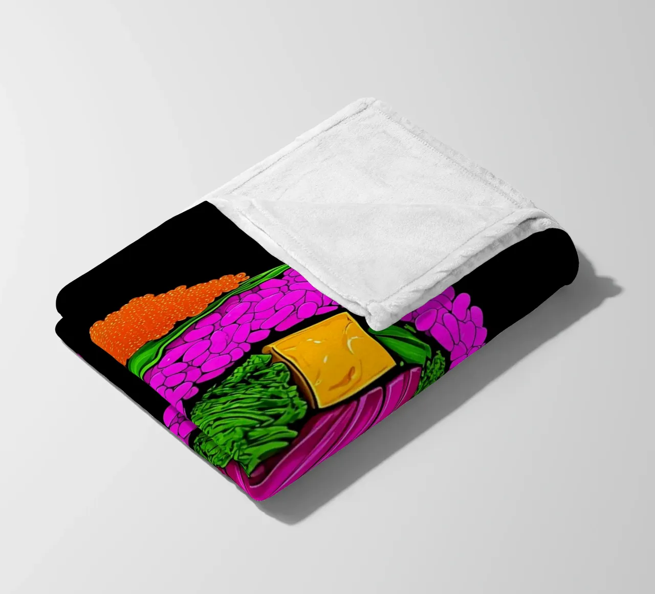 Sushi - Pop Art coperta in pile da ColorCrash Gallery