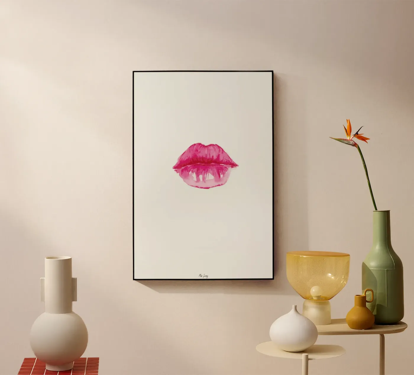 Kiss 1 plexiglass da Mie Frey Damgaard