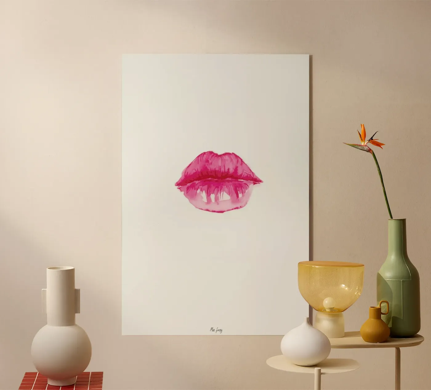 Kiss 1 plexiglass da Mie Frey Damgaard