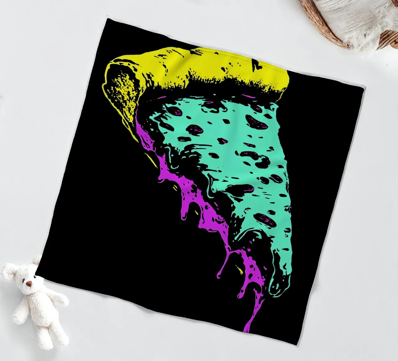 Pizza Slice - Pop Art coperta in pile da ColorCrash Gallery