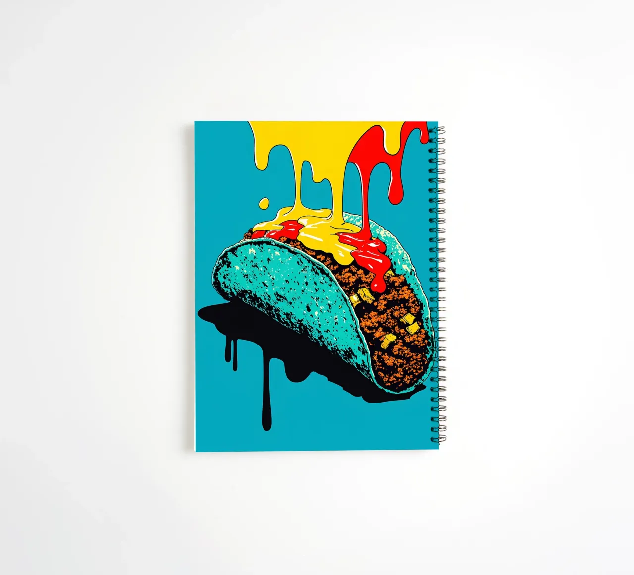 Taco - Pop Art spiral notebook by ColorCrash Gallery